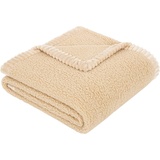 S.Oliver Teddyfell-Decke beige