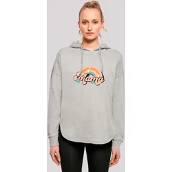 Kapuzenpullover F4NT4STIC "Mothers Day Celebration Rainbow Mama Design Mom Appreciation", Damen, Gr. M, grau, Obermaterial: 100% Baumwolle, casual, oversize, Langarm, Pullover, Premium Qualität