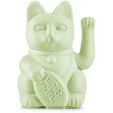 donkey Lucky Cat Light Green - hellgrüne Winkekatze, japanische Maneki Neko Deko-Katze, 15 cm groß