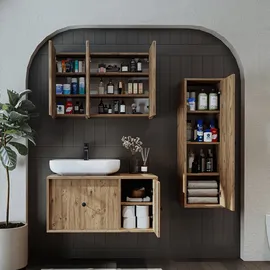 roomartstore.de Gusto 90 Hochschrank 35 x 90 x 35 cm Weiß Holz/MDF/Spanplatte