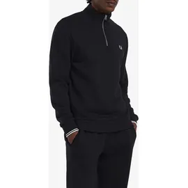 Fred Perry Herren Troyer schwarz unifarben, schwarz, NOS