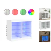 VidaXL Sideboard mit LED-Leuchten Weiß 81x37x67 cm