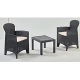 PROGARDEN Gartenset 3-tlg. anthrazit