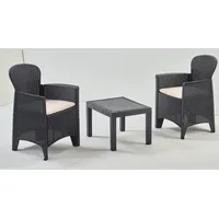 PROGARDEN Gartenset 3-tlg. anthrazit