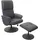 Mendler Relaxsessel Helsinki, Fernsehsessel Relaxliege TV-Sessel mit Hocker - Kunstleder, mattgrau