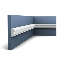 Orac DECOR PX117 Axxent Wandleiste Zierleiste Profil Wand Rahmen Dekor Element 2 m 200 cm x 3,5 cm x 1,5 cm Weiß