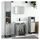 vidaXL Badmöbel-Set Grau Sonoma 2-tlg. Holzwerkstoff