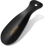 LuxusKollektion Schuhlöffel Schuhlöffel Schuhanzieher Metall 19cm Reise Schwarz Silber schwarz