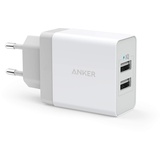 Anker 24W 2 Port USB Ladegerät mit PowerIQ Technologie, Reise Ladegerät für iPhone, iPad, Samsung Galaxy, Note, Nexus, HTC, Motorola, LG, Xiaomi und weitere (Weiß)