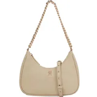 Tommy Hilfiger Umhängetasche »Women TH REFINED CHAIN CROSSOVER Crossover«, Damen Tasche, Gr. B/H/T: 26 cm x 20 cm x 7 cm, Beige, , 65466563-0