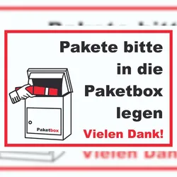 Pakete Paketbox Schild A1 (594x841mm)
