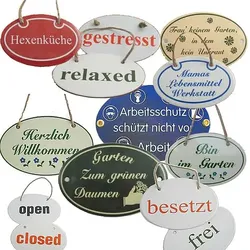 Mini Straßenschilder - verschiedene Motive und Texte (Nummer: Hunde P - mit Haken)