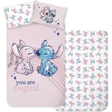 BrandMac Disney Lilo und Stitch Magical Kinderbettwäsche 100×135 cm, 40×60 cm - Rosa