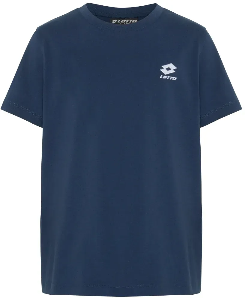 T-Shirt LOTTO, Mädchen, Gr. 170/176, blau (marineblaus), 100% Baumwolle, clean, normal, Rundhals, gerader Abschluss, Shirts T-Shirt, - mit kleiner Logostickerei