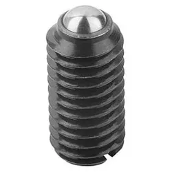 FEDERNDES DRUCKSTÜCK VERSTÄRKTE FEDERKRAFT M03 L=7, STAHL, KOMP:KUGEL AUS STAHL, VPE=50