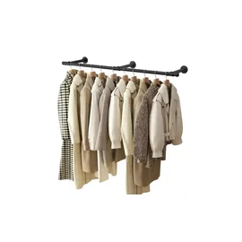 Songmics Wandgarderobe 170 x 7 cm Schwarz