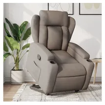 vidaXL Relaxsessel mit Aufstehhilfe Taupe Stoff