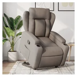 vidaXL Relaxsessel mit Aufstehhilfe Taupe Stoff
