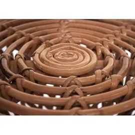 Mendler Beistelltisch HWC-M31, Blumentisch Rattantisch Kaffeetisch, rund 43x38x38cm, Kubu-Rattan natur