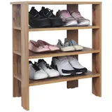 Ricoo Schuhregal 3 Ebenen 1-tlg. 40 x 30 x 100 cm Beige