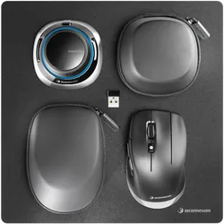 3Dconnexion Spacemouse Wireless Kit 2 (Kabellos, Kabelgebunden), Maus, Schwarz