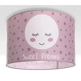 Paco Home Deckenlampe Kinderzimmer Baby Lampenschirm Deckenleuchte Stoff Rund Wolken Himmel Sterne Kinderlampe E27
