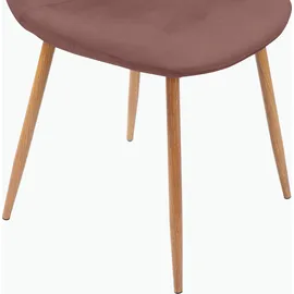 LEONIQUE Esszimmerstuhl LEONIQUE "Eadwine, TOPSELLER Stuhl, Küchenstuhl, 4-Fuß Stuhl, OTTOs Choice", rosa (altrosa), B:44cm H:87cm T:52cm, Polyester, Stühle, Esszimmerstuhl, Polsterstuhl mit Metallgestell, im 1er. 2er und 4er Set erhältlich
