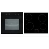 Respekta Backofen Herd Kochfeld Schwarz Glaskeramik Einbau Set Autark Pyrolyse