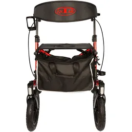 Antar Outdoor Rollator Premium mit Luftbereifung rot