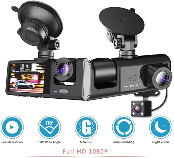 HD-Kamera, 3-in-1-Dashcam 89767