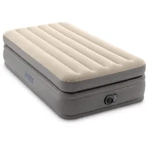 Intex Twin Comfort ELEVATED AIRBED W/ Fiber-Tech RP, (w/220-240V Internal Pump) Beige, Braun