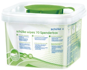 Schülke wipes Feuchttuchspendersystem, unbefüllt , Für den Einsatz von schülke Flächendesinfektionsmitteln, Spenderbox: Wipes 70 Tücher