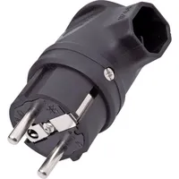 Inter Bär InterBär 9004-004.01 Schutzkontakt-Winkelstecker Gummi 230 V Schwarz