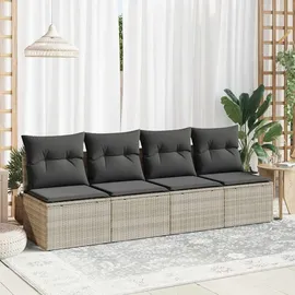 vidaXL Garten-Lounge-Set 2-tlg. hellgrau