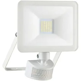 ELRO LED Flutlichtstrahler Aluminium, Glas, Metall 10 W inkl. Bewegungsmelder  IP54 weiß
