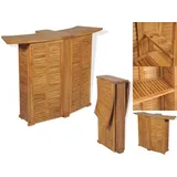 vidaXL Klappbarer Bartisch 155x53x105 cm Teak Massiv