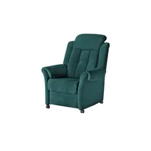 Polstermöbel Oelsa Fernsehsessel Andorra Mikrofaser 87 x 108 x 110 cm Türkis/Petrol mit Rollen