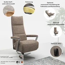 sit&more TV-Sessel Vario Comfort 70 x 124 x 85 cm Beige mit Kopfteilverstellung