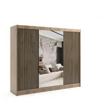 altdecor Schiebetürenschrank 250 x 215 x 61 cm Sonoma Eiche