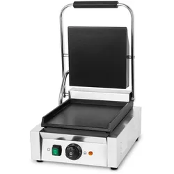 VERTES Kontaktgrill, 1800 W, Gusseisen, flach, 0-300°C, Edelstahl, für Fladenbrot, Fleisch, Gemüse, Sandwich, Panini-Grill