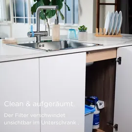Brita 3-Wege-Küchenarmatur Edelstahl Silber