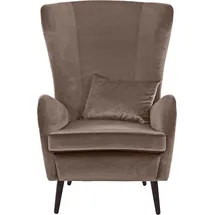 Home Affaire "Sallito, TV-Sessel, Ohrensessel mit", grau (taupe), B:76cm H:109cm T:85cm, Struktur Hahnentritt (67% Polypropylen, 33% Polyester);Samtoptik (100% Polyester);Fellimitat (100% Polyester);Samtcord (92% Polyester, 8% Polyamid);Struktur (100%