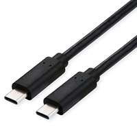 ROLINE USB4 Gen3x2 Kabel, C–C, ST/ST, 40Gbit/s, 240W, Schwarz