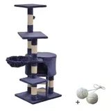 Rohrschneider ® Katzenbaum Felina mit Gratis-Spielball, blau,