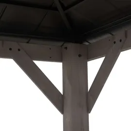 Sunjoy Zedernholz Gazebo Rysy 4,5 x 3,9 m Schwarz/Grau