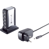 ShiverPeaks S/CONN maximum connectivity USB 2.0 High-SPEED HUB-7 FACH mit Netzteil,