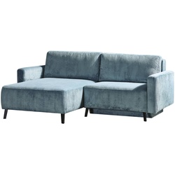 Ecksofa Hagen Cord Blau, Grün Petrol