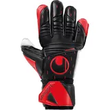 Uhlsport Classic Absolutgrip Torwarthandschuhe für Kinder und Herren, Torwart-Handschuhe, Fussball-Handschuhe mit Handgelenkfixierung - schwarz-rot-weiß, 9