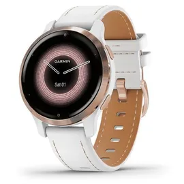 Garmin Venu 2S 40 mm Silikonarmband weiß/rosegold