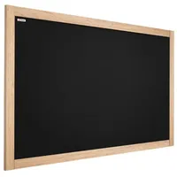 ALLboards Kreidetafel mit naturlackierten Holzrahmen 70x50cm, Schwarz, Schreibtafel, Kreide,